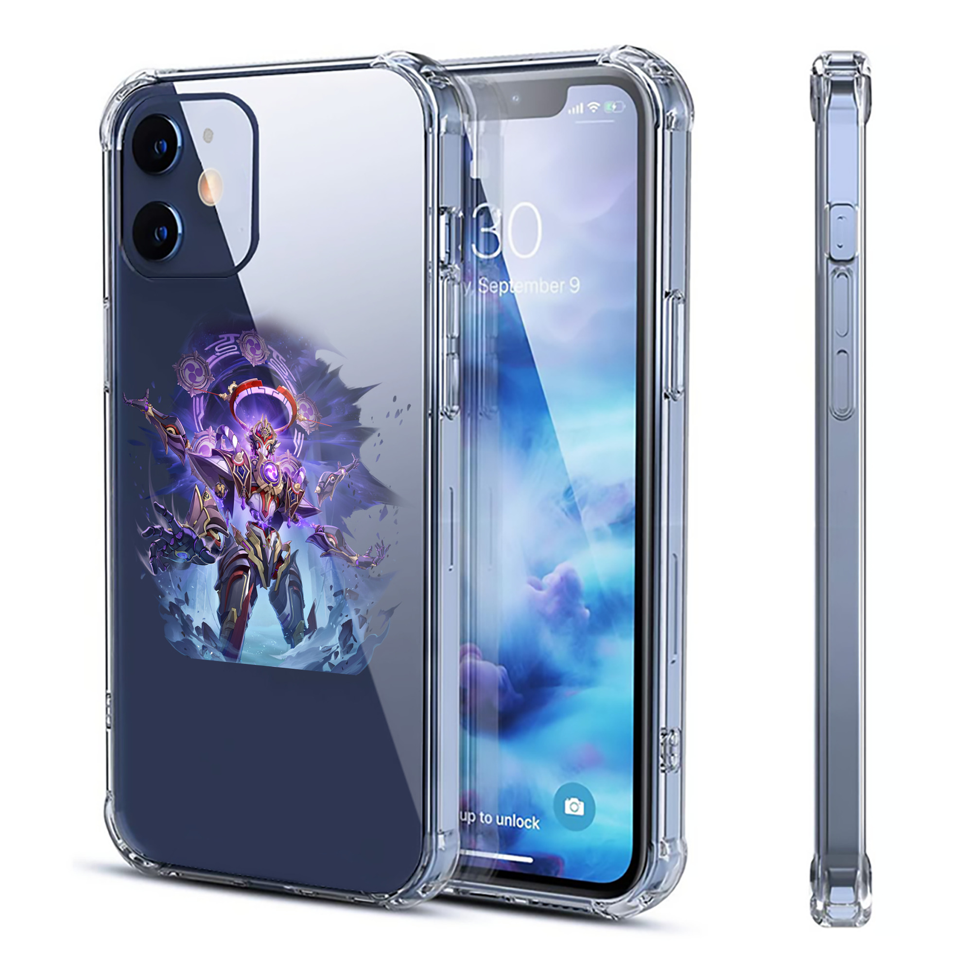 げんし神 さんペい genshin Sanpei 【iPhone 12シリーズ対応】透明スマホケース（クリアソフトケース）